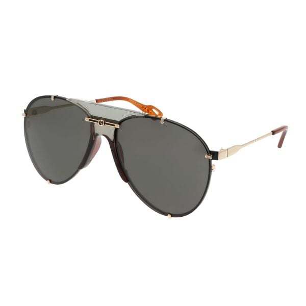 Gucci Gg0740S Metalik Siyah Pilot Unisex Güneş Gözlüğü