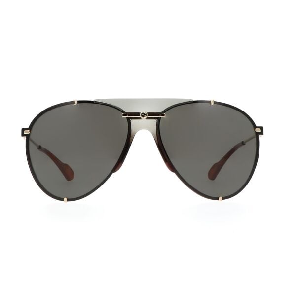Gucci Gg0740S Metalik Siyah Pilot Unisex Güneş Gözlüğü