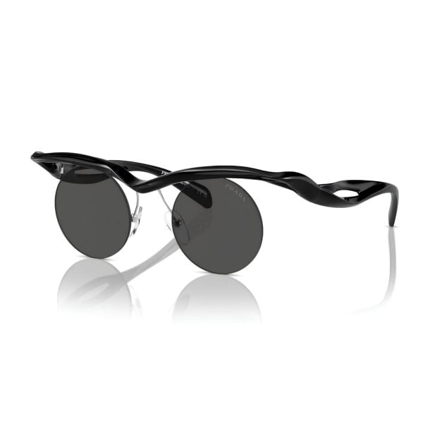 Prada 0Pr A24S Yuvarlak Siyah Kadın Güneş Gözlüğü