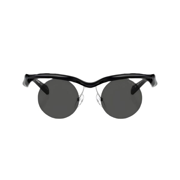 Prada 0Pr A24S Yuvarlak Siyah Kadın Güneş Gözlüğü