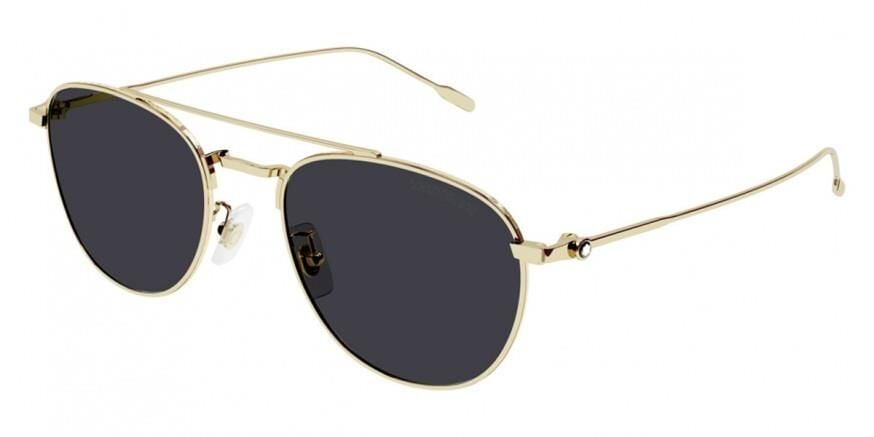 Mont Blanc Mb0211s Metal Yuvarlak Erkek Güneş Gözlüğü