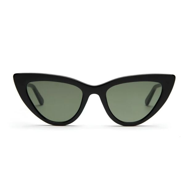 L.G.R Orchid Flat Green Siyah Cat Eye Kadın Güneş Gözlüğü