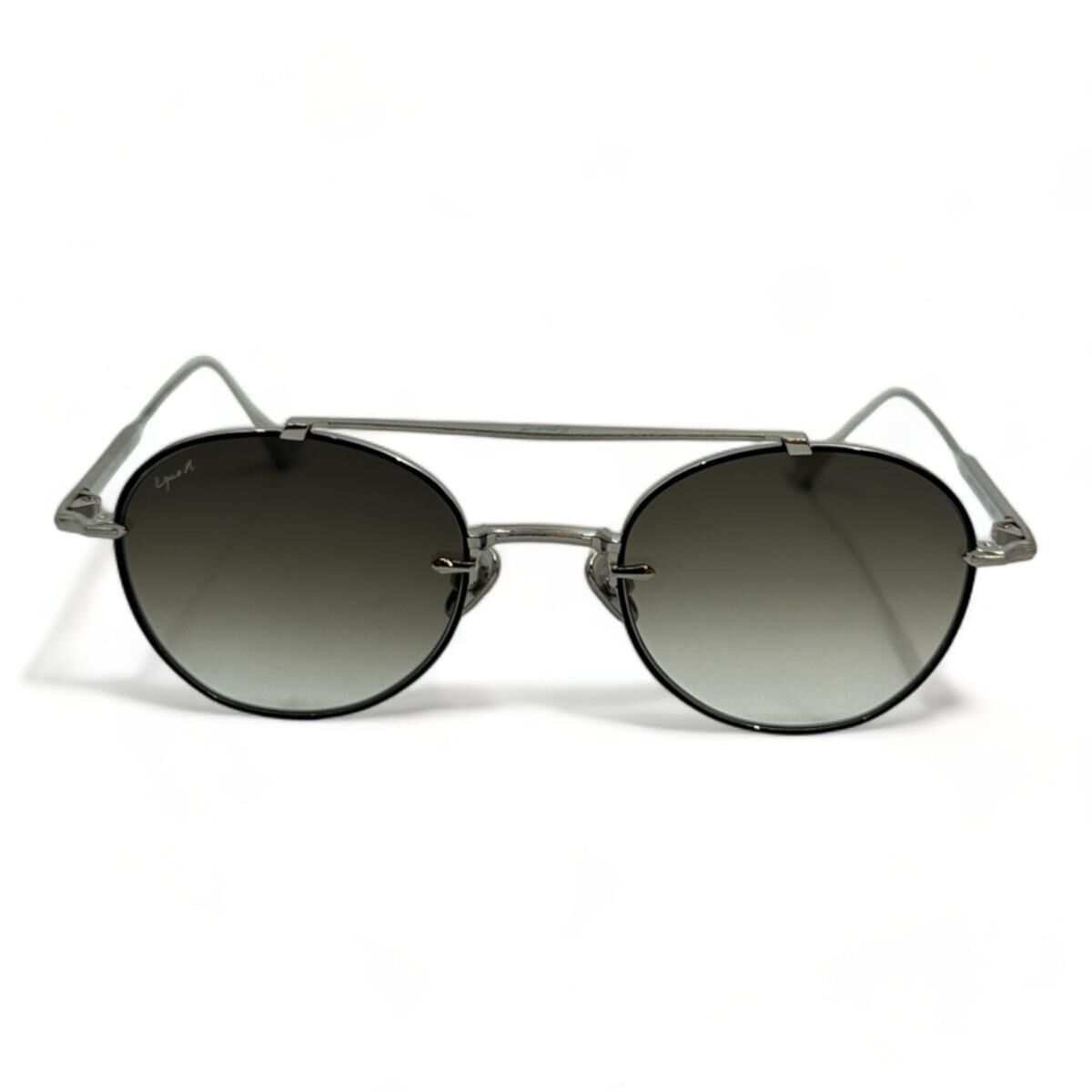 Eque.M Egoistic Sunday Yuvarlak Siyah Titanyum Unisex Güneş Gözlüğü