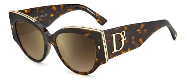 Dsquared2 D2 0032/S Leopar Cat Eye Kemik Kadın Güneş Gözlüğü