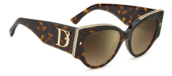 Dsquared2 D2 0032/S Leopar Cat Eye Kemik Kadın Güneş Gözlüğü