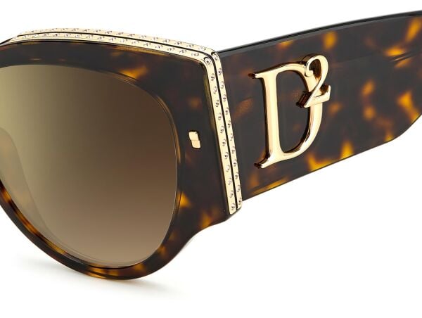 Dsquared2 D2 0032/S Leopar Cat Eye Kemik Kadın Güneş Gözlüğü