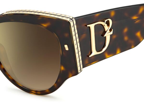 Dsquared2 D2 0032/S Leopar Cat Eye Kemik Kadın Güneş Gözlüğü