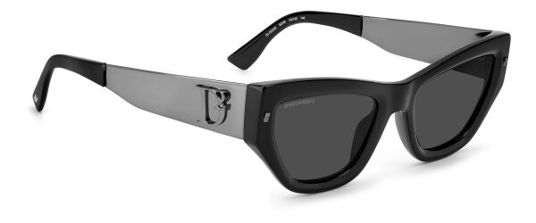 Dsquared2 D2 0033/S Siyah Gri Cat Eye Kemik Kadın Güneş Gözlüğü