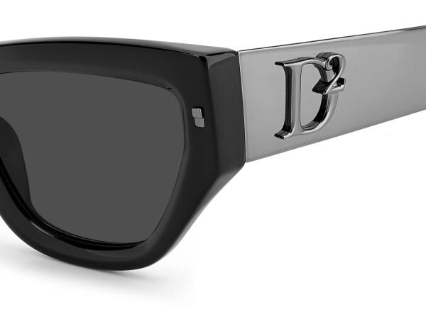 Dsquared2 D2 0033/S Siyah Gri Cat Eye Kemik Kadın Güneş Gözlüğü