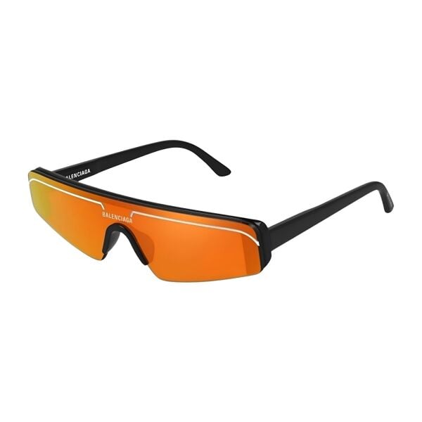 Balenciaga Bb0003S Dikdörtgen Siyah Unisex Güneş Gözlüğü