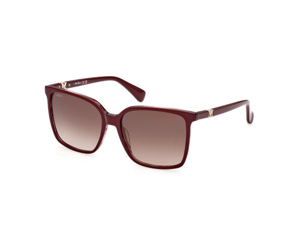 Maxmara Mm 0046 Kare Bordo Kadın Güneş Gözlüğü