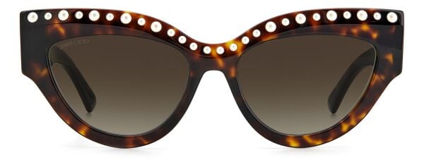 Jimmy Choo Sonja/G/N/S Leopar Taşlı Cat Eye Kemik Kadın Güneş Gözlüğü