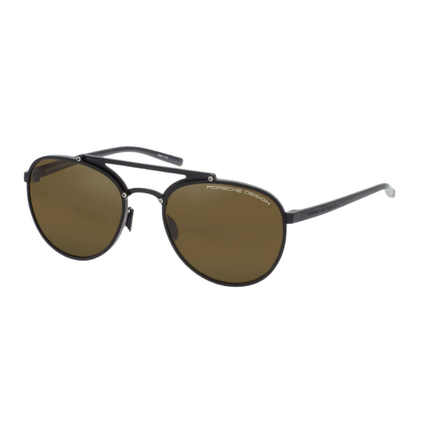Porsche Design P8972 Yuvarlak Siyah Erkek Güneş Gözlüğü