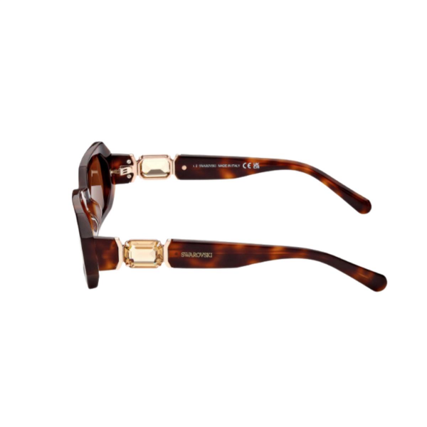 Swarovski SK 0349 Taşlı Leopar Kadın Güneş Gözlüğü