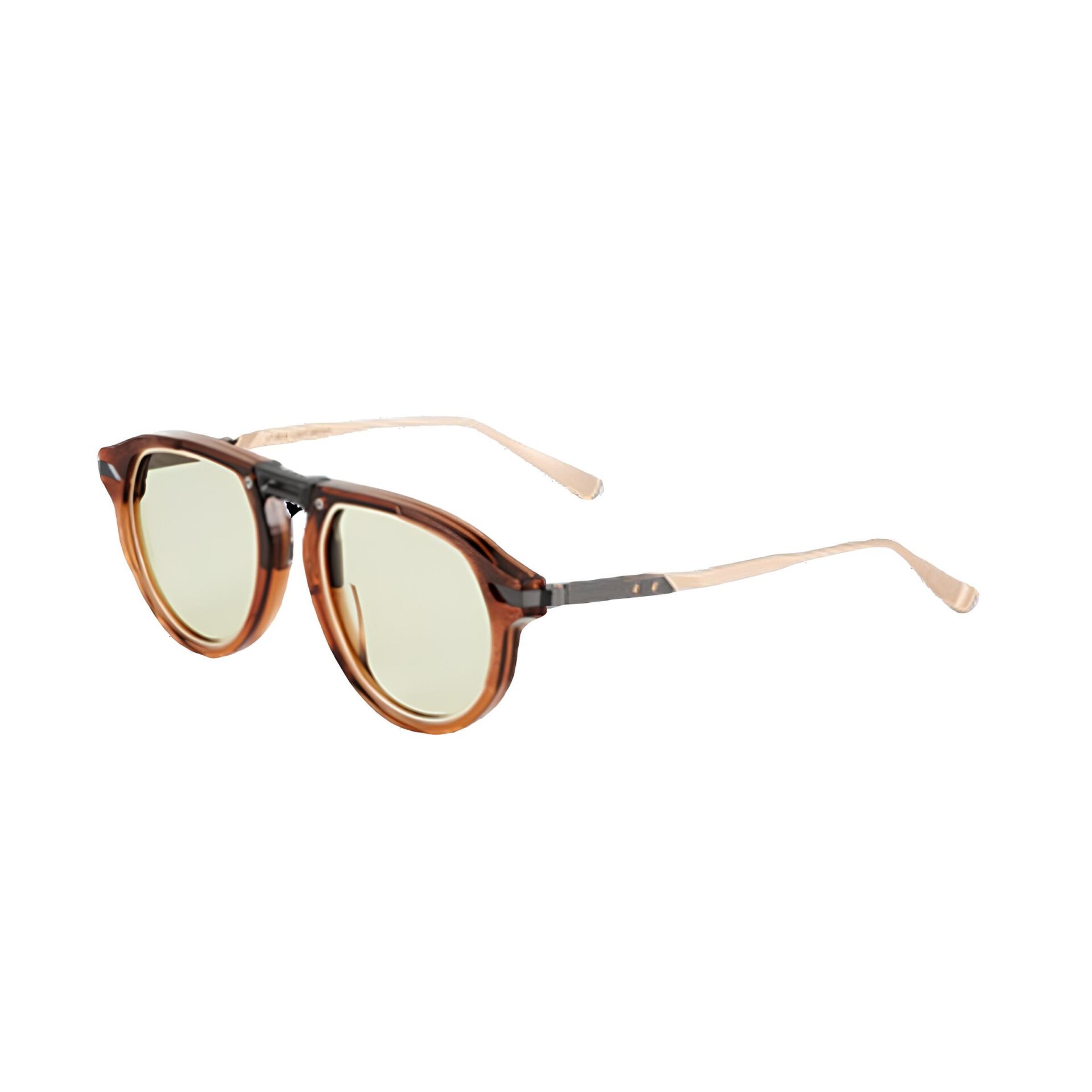 Movitra LT03A 51 Titanyum Yuvarlak Kahverengi Unisex Güneş Gözlüğü